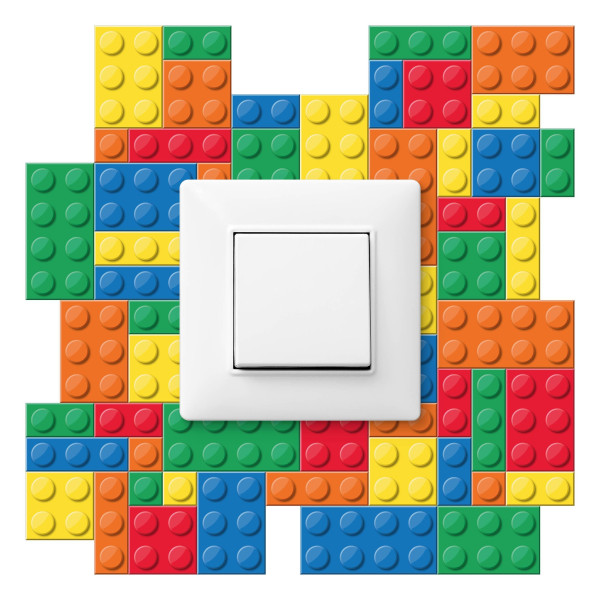 Naklejka Pod Włącznik Kolorowe klocki lego 20x20cm 796687