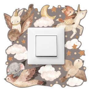 Naklejka Pod Włącznik Ptaki pośród chmur 20x20cm 796700 Naklejka Pod Włącznik Ptaki pośród chmur 20x20cm 796700