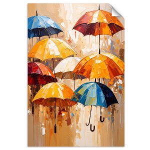Naklejka samoprzylepna do salonu Feeby Kolorowe Parasolki Abstrakcja 90×130 733678 Naklejka samoprzylepna do salonu Feeby Kolorowe Parasolki Abstrakcja 90×130 733678