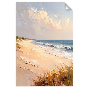 Naklejka samoprzylepna do salonu Feeby Morze Plaża Wydmy efekt farby 20×30 734658