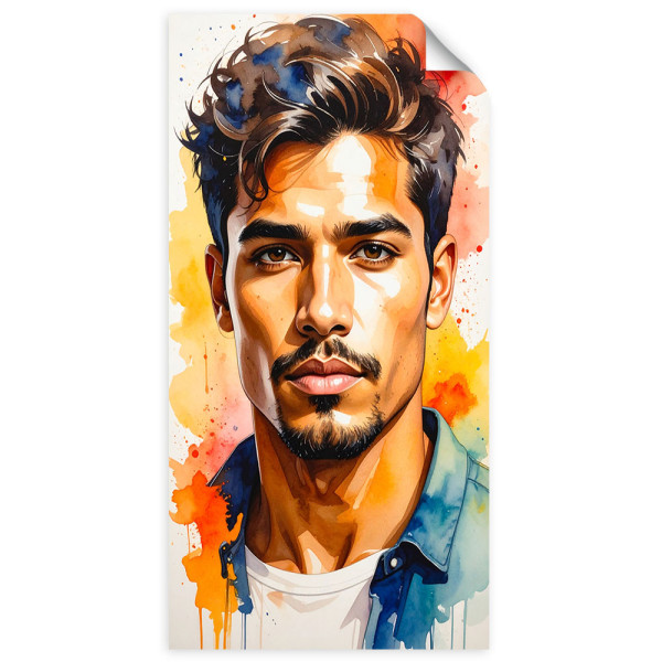 Naklejka samoprzylepna do salonu Feeby Przystojny Mężczyzna Model 80x160 733714