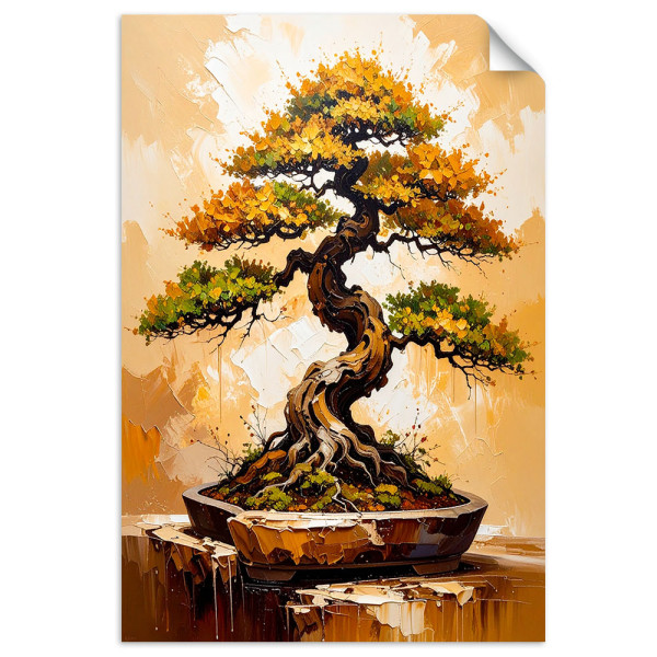 Naklejka samoprzylepna do salonu sypialni Feeby Drzewko Bonsai 20x30 734073