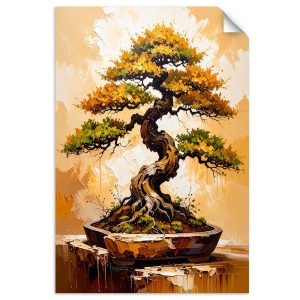 Naklejka samoprzylepna do salonu sypialni Feeby Drzewko Bonsai 40×60 734855 Naklejka samoprzylepna do salonu sypialni Feeby Drzewko Bonsai 40×60 734855