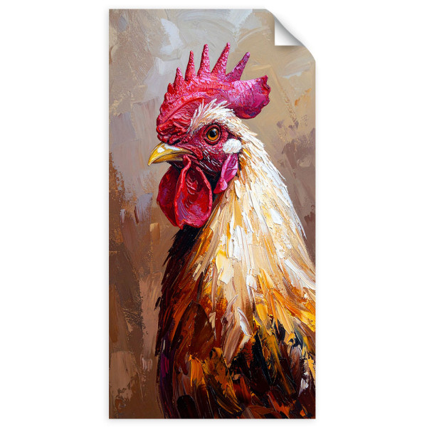 Naklejka samoprzylepna do salonu sypialni Feeby Kogut Ptak Zwierzę 60x120 733047