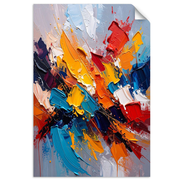 Naklejka samoprzylepna Feeby Eksplozja kolorów Abstrakcja 80x120 734258
