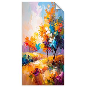 Naklejka samoprzylepna Feeby Kolorowe drzewa pejzaż imitacja farby 60×120 733911 Naklejka samoprzylepna Feeby Kolorowe drzewa pejzaż imitacja farby 60×120 733911