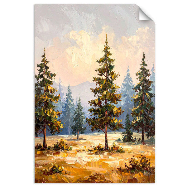 Naklejka samoprzylepna Feeby Krajobraz Górski Drzewa Natura 20x30 732984