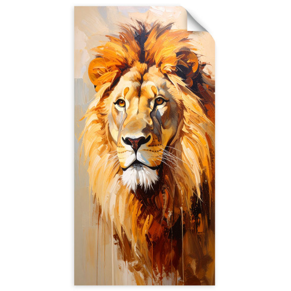 Naklejka samoprzylepna Feeby Lew Zwierzęta Afryka Natura 100x200 732985