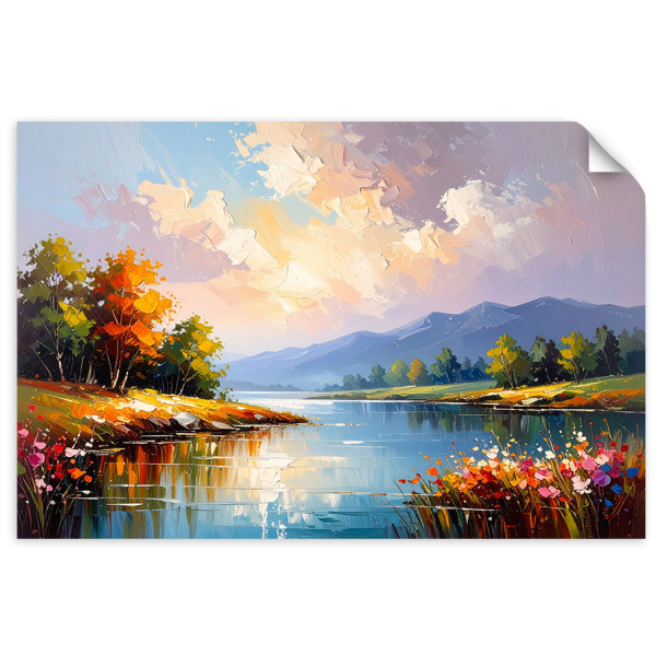 Naklejka samoprzylepna Feeby Rzeka Drzewa Krajobraz 45x30 733829