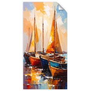 Naklejka samoprzylepna Feeby Statki Łodzie w porcie morskim 40×80 732944 Naklejka samoprzylepna Feeby Statki Łodzie w porcie morskim 40×80 732944