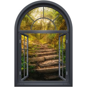 Naklejka wyrwa w ścianie leśne okno dziura 3D 41×60 899354 Naklejka wyrwa w ścianie leśne okno dziura 3D 41×60 899354