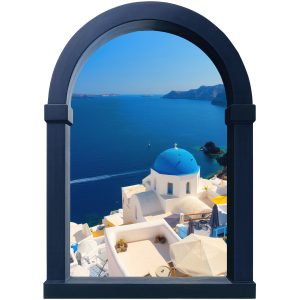 Naklejka wyrwa w ścianie śródziemnomorski widok 3D 43×60 899520 Naklejka wyrwa w ścianie śródziemnomorski widok 3D 43×60 899520