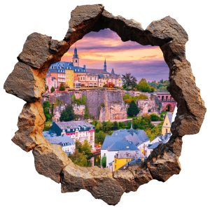 Naklejka wyrwa w ścianie wieże rafinerii efekt 3D 80×79 966933 Naklejka wyrwa w ścianie wieże rafinerii efekt 3D 80×79 966933