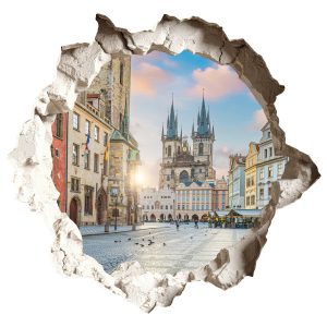 Naklejki dziury słoneczna łąka 3D efekt na ścianę 80×76 966903 Naklejki dziury słoneczna łąka 3D efekt na ścianę 80×76 966903