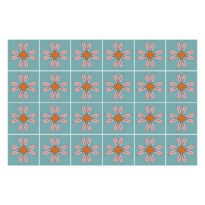 Naklejki na kafelki 10×10 cm Kwiatowe motywy w układzie 24 szt. 771961 Naklejki na kafelki 10×10 cm Kwiatowe motywy w układzie 24 szt. 771961