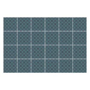Naklejki na kafelki 10×10 cm Kwiatowy motyw w siatce 24 szt. 771857 Naklejki na kafelki 10×10 cm Kwiatowy motyw w siatce 24 szt. 771857