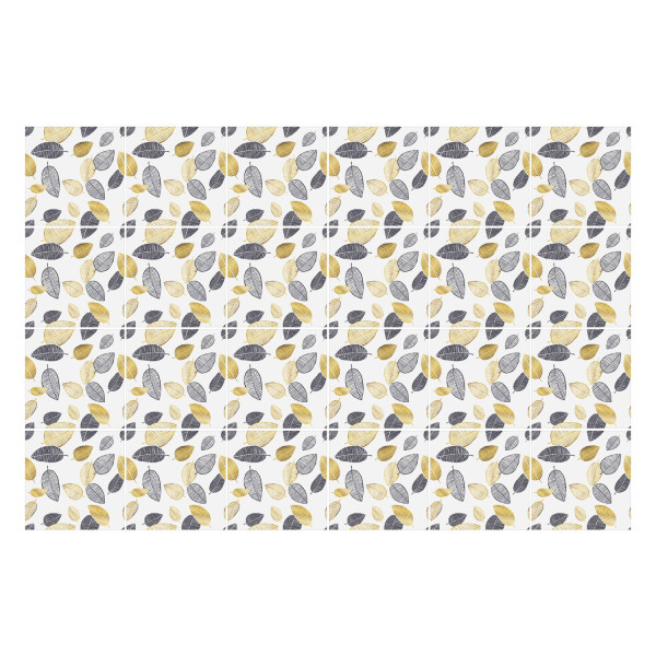 Naklejki na kafelki 10x10 cm Liście w różnych kształtach 24 szt. 771881