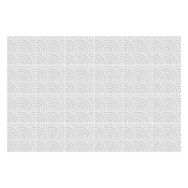 Naklejki na kafelki 10x10 cm Modne łuki 3D 24 szt. 771930