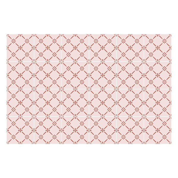 Naklejki na kafelki 10x10 cm Retro vintage wzór 24 szt. 771982