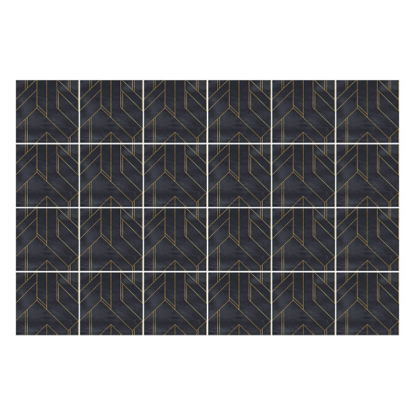 Naklejki na kafelki 15x15 cm Geometria w zygzaki 24 szt. 771858