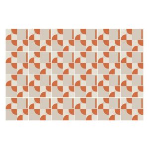 Naklejki na kafelki 15×15 cm Geometria z łukami i liniami 24 szt. 771903