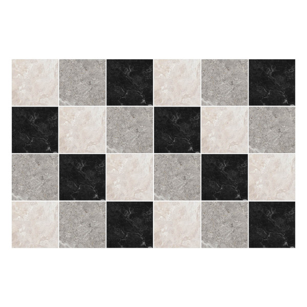 Naklejki na kafelki 15x15 cm Szachownica marmurowa 24 szt. 771966