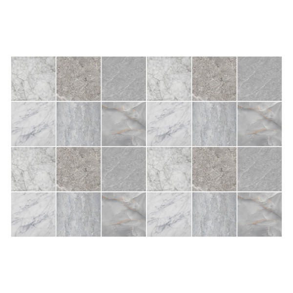 Naklejki na kafelki 20x20 cm Marmurowe tekstury 24 szt. 772326