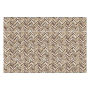 Naklejki na kafelki 20×20 cm Motyw w jodełkę 24 szt. 771988 Naklejki na kafelki 20×20 cm Motyw w jodełkę 24 szt. 771988