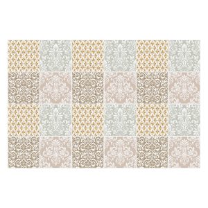 Naklejki na kafelki, eleganckie ornamenty w kratkę, 20×20, Wallfluent 792546 Naklejki na kafelki, eleganckie ornamenty w kratkę, 20×20, Wallfluent 792546