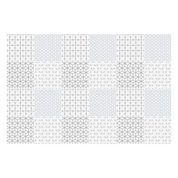 Naklejki na kafelki, geometryczne proste wzornictwo, 15x15, Wallfluent 792485