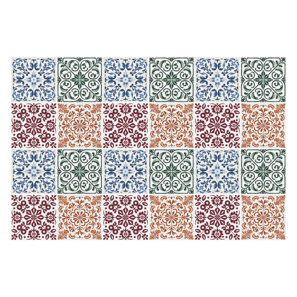 Naklejki na kafelki, kafle z ornamentami, 10x10, Wallfluent 792533