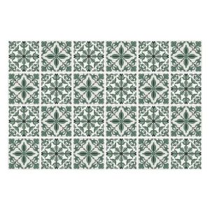 Naklejki na kafelki, kwiatowe ornamenty w siatce, 10×10, Wallfluent 792492 Naklejki na kafelki, kwiatowe ornamenty w siatce, 10×10, Wallfluent 792492