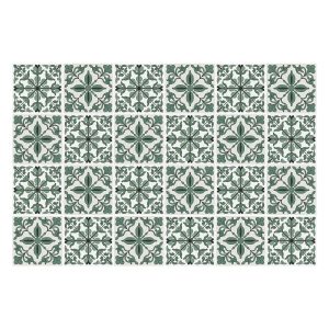 Naklejki na kafelki, kwiatowe ornamenty w siatce, 20×20, Wallfluent 792500 Naklejki na kafelki, kwiatowe ornamenty w siatce, 20×20, Wallfluent 792500