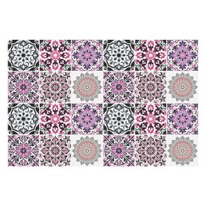 Naklejki na kafelki, mandale w pastelach, 20×20, Wallfluent 792474 Naklejki na kafelki, mandale w pastelach, 20×20, Wallfluent 792474