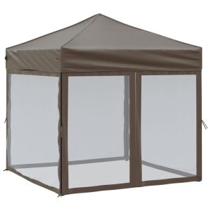 Namiot imprezowy Taupe 2 x 2 m Tkanina vidaXL 485997 Namiot imprezowy Taupe 2 x 2 m Tkanina vidaXL 485997