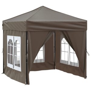 Namiot imprezowy Taupe 2 x 2 m Tkanina vidaXL 490511 Namiot imprezowy Taupe 2 x 2 m Tkanina vidaXL 490511