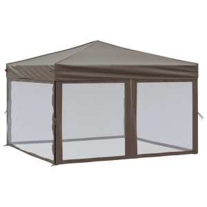 Namiot imprezowy Taupe 3 x 3 m Tkanina vidaXL 485983 Namiot imprezowy Taupe 3 x 3 m Tkanina vidaXL 485983