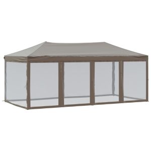 Namiot imprezowy Taupe 3 x 6 m Tkanina vidaXL 496972 Namiot imprezowy Taupe 3 x 6 m Tkanina vidaXL 496972