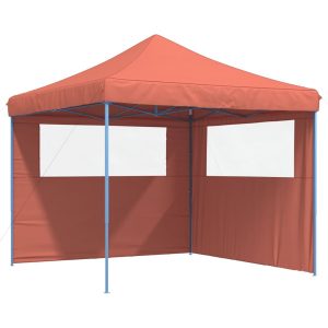 Namiot imprezowy typu pop-up z 2 ściankami, terakota 617273 Namiot imprezowy typu pop-up z 2 ściankami, terakota 617273