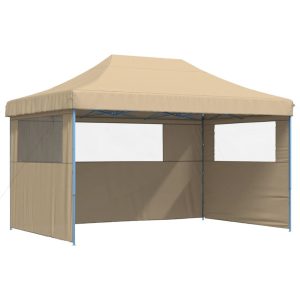 Namiot imprezowy typu pop-up z 3 ściankami, beżowy 617528 Namiot imprezowy typu pop-up z 3 ściankami, beżowy 617528