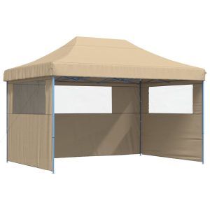 Namiot imprezowy typu pop-up z 3 ściankami, beżowy 617506 Namiot imprezowy typu pop-up z 3 ściankami, beżowy 617506
