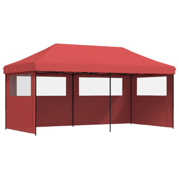 Namiot imprezowy typu pop-up z 3 ściankami, burgundowy 617560