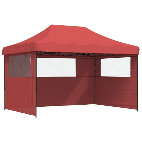Namiot imprezowy typu pop-up z 3 ściankami, burgundowy 617507