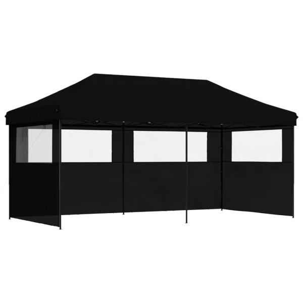 Namiot imprezowy typu pop-up z 3 ściankami, czarny 617545