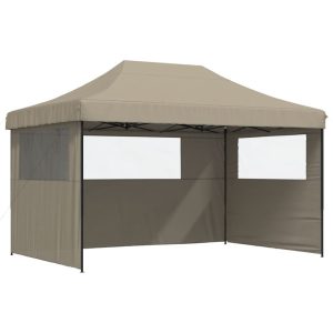 Namiot imprezowy typu pop-up z 3 ściankami, taupe 617547 Namiot imprezowy typu pop-up z 3 ściankami, taupe 617547