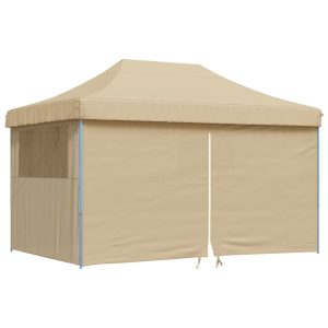 Namiot imprezowy typu pop-up z 4 ściankami, beżowy 617584 Namiot imprezowy typu pop-up z 4 ściankami, beżowy 617584