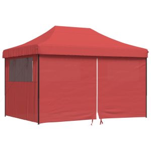 Namiot imprezowy typu pop-up z 4 ściankami, burgundowy 617586 Namiot imprezowy typu pop-up z 4 ściankami, burgundowy 617586