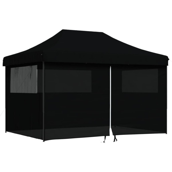 Namiot imprezowy typu pop-up z 4 ściankami, czarny 617457