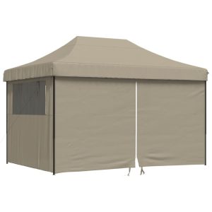 Namiot imprezowy typu pop-up z 4 ściankami, kolor taupe 617569 Namiot imprezowy typu pop-up z 4 ściankami, kolor taupe 617569