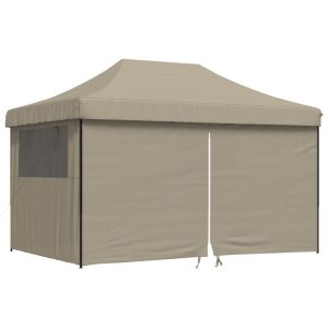 Namiot imprezowy typu pop-up z 4 ściankami, taupe 617493 Namiot imprezowy typu pop-up z 4 ściankami, taupe 617493